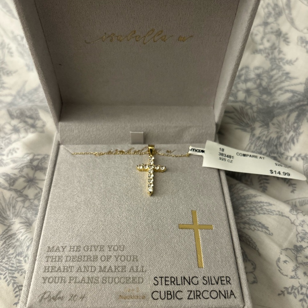Abella Gold Cross Necklace Classic Design